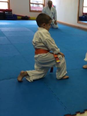 My 5 year old loved kinder karate and just loves his new big kid class (children's) we love learning at the Dojo with Sensei