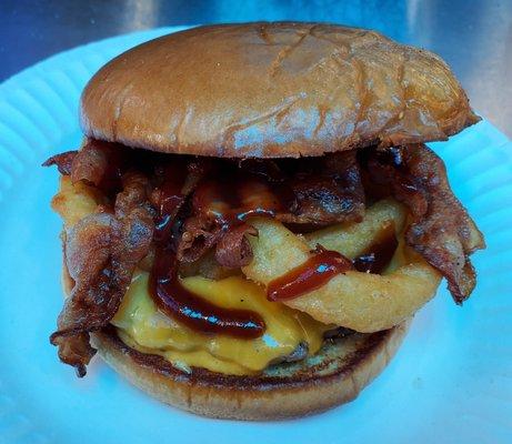 Sark's Western Bacon Burger