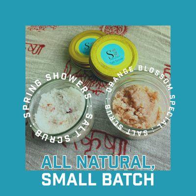 Natural salt scrubs