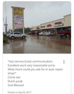 1. This is the strip that it is located behind.  2. This is the actual building.  3. The strip next to car wash.