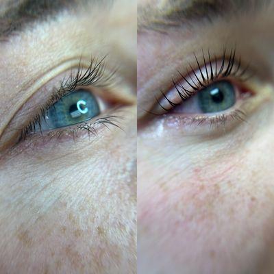 Lash lift and tint