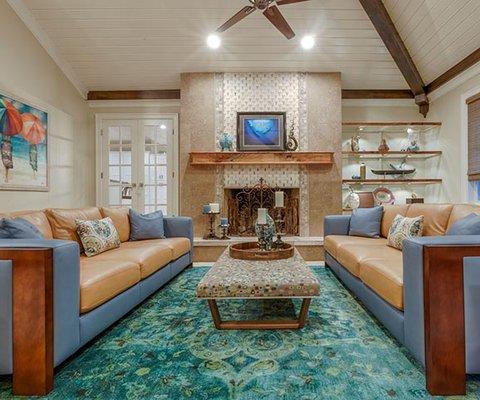 Naples Waterfront Living Room