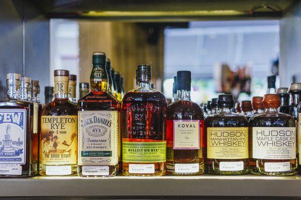 Vast selection of rare whiskies and special barrel selects available