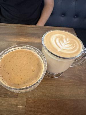 Chai and honey latte