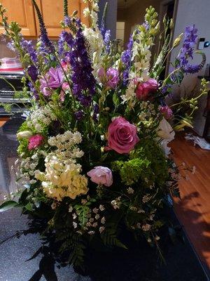 Wedding barrel bouquet.