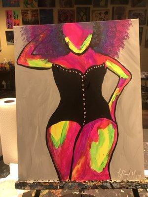 "Fierce and Fabulous" I hope they add more pieces like this to their calendar...she was fun to paint!