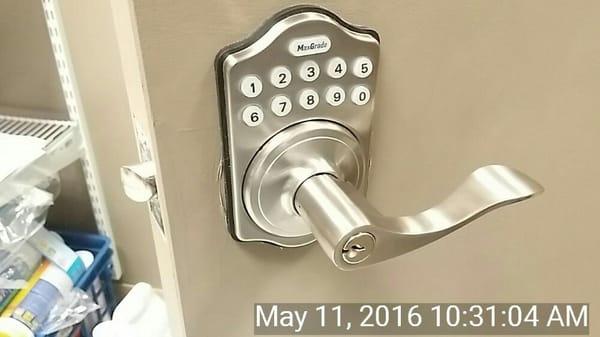 Keyless entry lockset for a customers house.