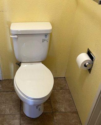 New toilet installation.