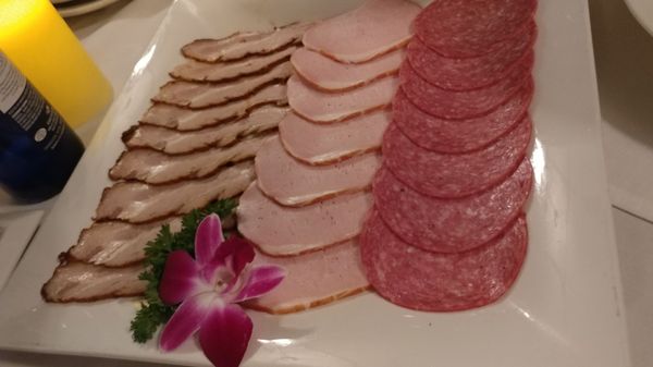 Cold cut appetizer - great! Loved the pork one on the left the most