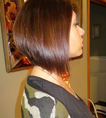 Perfect graduated Bob. Hair by Gina