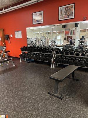 Free weights and benches