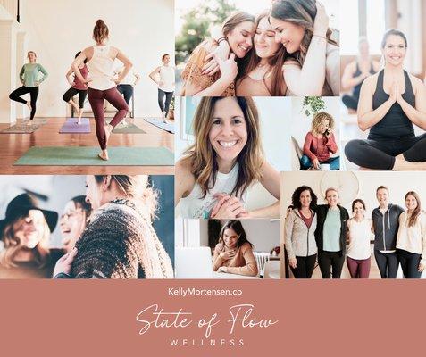 Services include 1:1 and group coaching, workshops, and yoga parties to help you feel more connected, inspired, and energized.