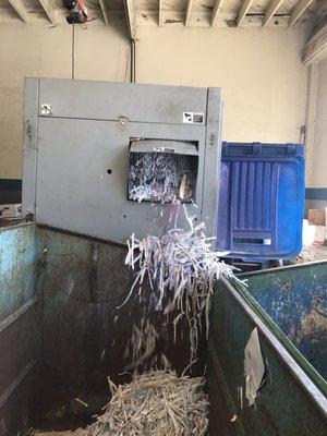 You can watch the shredding process.