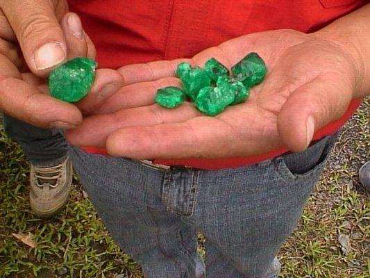 Natural Colombian emeralds