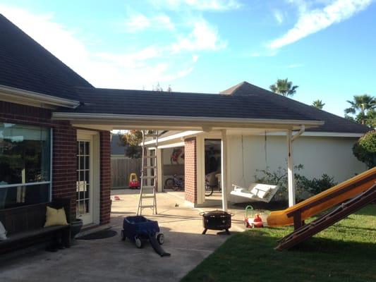 Back yard prior to new porch addition