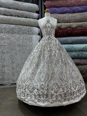 Lace USA embroidered beaded Bridal Lace for Weddings and more