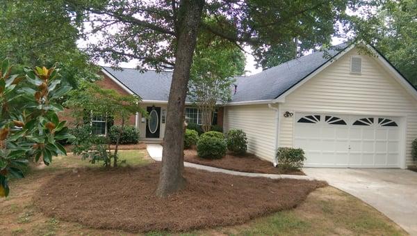 Replaced a 20 year old three tab shingle with a Lifetime shingle and increased the curb appeal. More important we fixed the leaks!