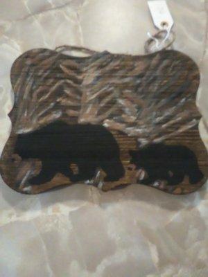 Handpainted black bear painting