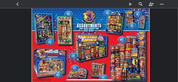 2024 Assortment prices , many more fireworks available including some BOGOS!