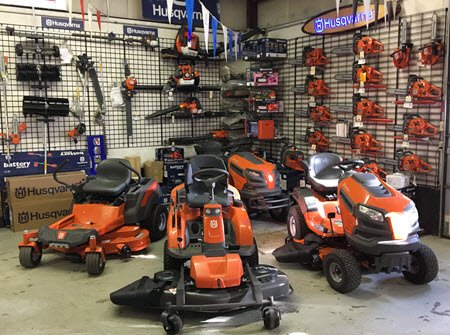 Husqvarna equipment in our showroom