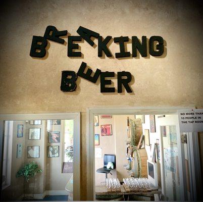 The beer tasting room.