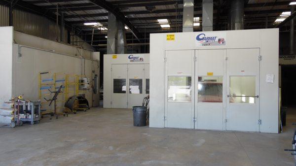 2 of our 4 paint booths to help speed up the repair process.