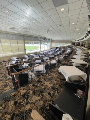 Tiered seating in the Paddock