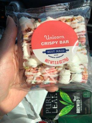 Rainbow unicorn rice crispy snack