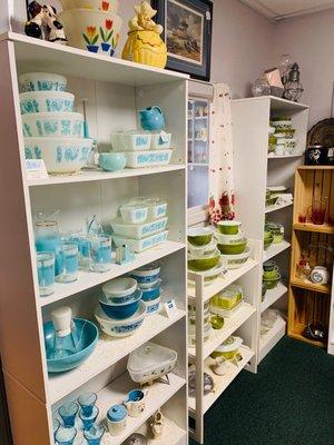 Pyrex collectibles located inside the store!