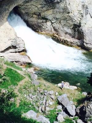 Natural Bridge Falls near camp