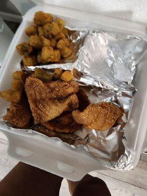 Fish fried hard