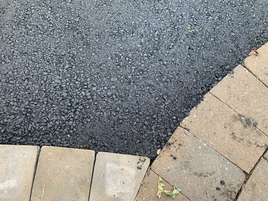 New inset pavers by Old English on left matches old pavers of the right!