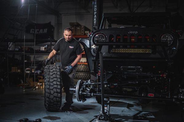 The boss man, John Williams III actually sleeps at the shop; he's here 24/7. (Not really)