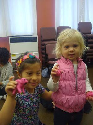 Two sisters in our class! We can't decide what pig is more beautiful