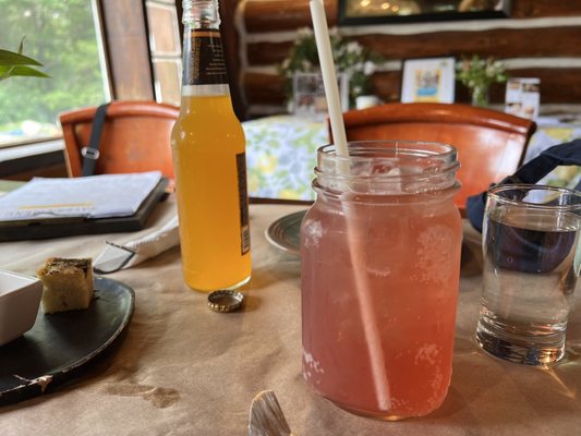 Kombucha on tap and orange cream soda