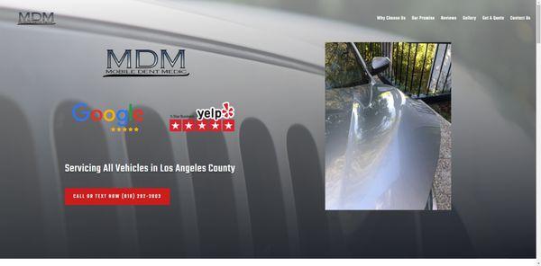 Mobile Dent Medic LA Website Build