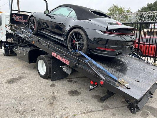 992 Carrera S getting convertible top replaced.