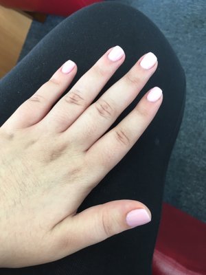 Gel manicure, light baby pink $25