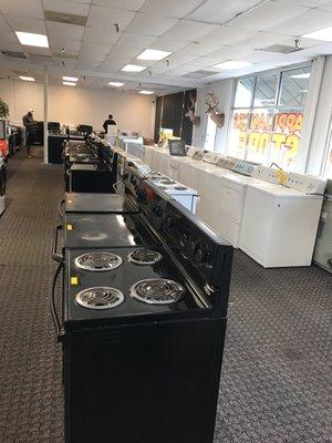 Large selection of used appliances to choose from.