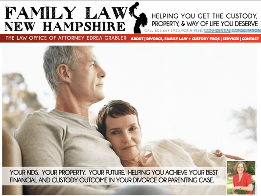 Family Law New Hampshire: The Law Office of Divorce Attorney Edrea M. Grabler, Manchester New Hampshire.  (603) 669-2933