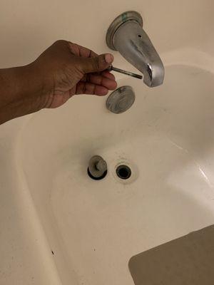 Broken tub spout