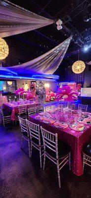 Pink Sequin Tablecloth