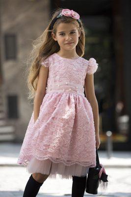 our cute pink flower girl dress