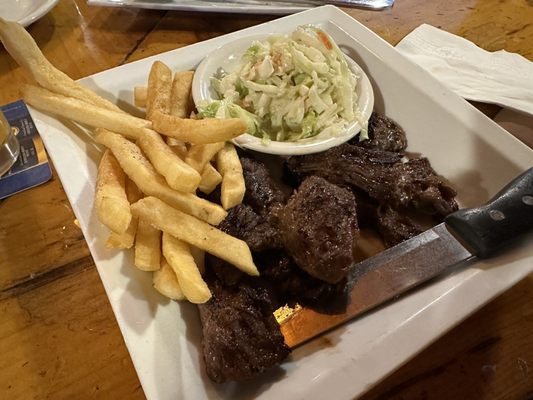 Bourbon marinated sirloin tips