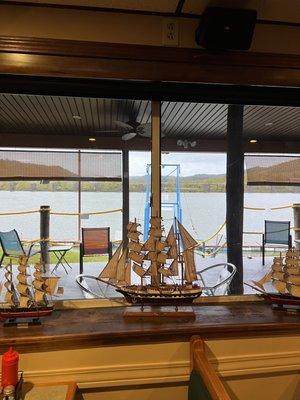 View of the Patio and Ohio River from the dining area