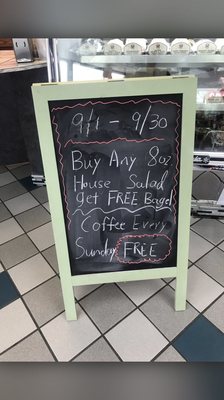 They offer monthly promos...