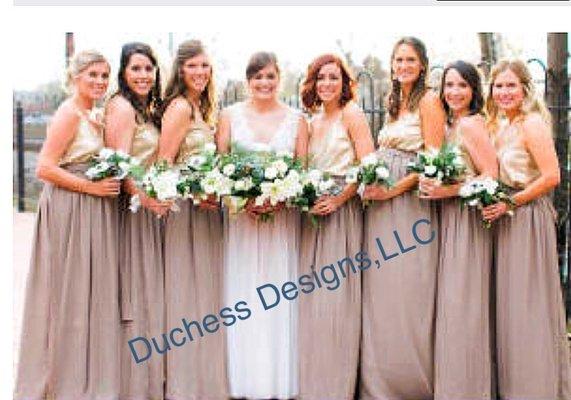 Bridesmaid silk chiffon skirts