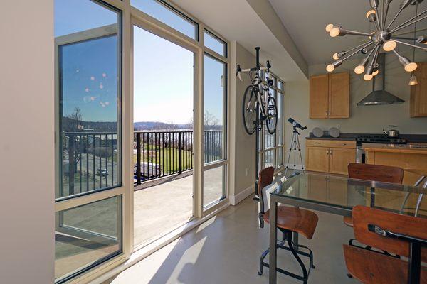 Kitchen to balcony. Robinson Sotheby's International Realty.