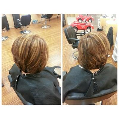 Cut and color completed by one of our talented stylist SaraBeth.