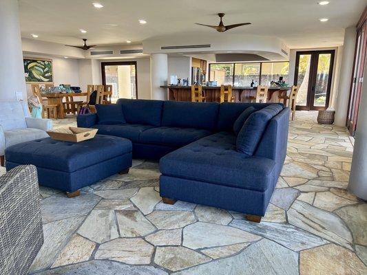 Living room and kitchen